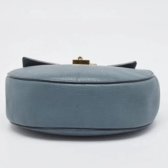 Chloe Blue Leather Medium Drew Shoulder Bag 436-050225 - Picture 4 of 9